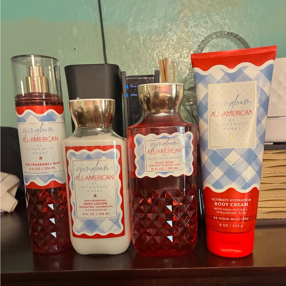 Bath & Body Works Gingham All American 4 Pc Set